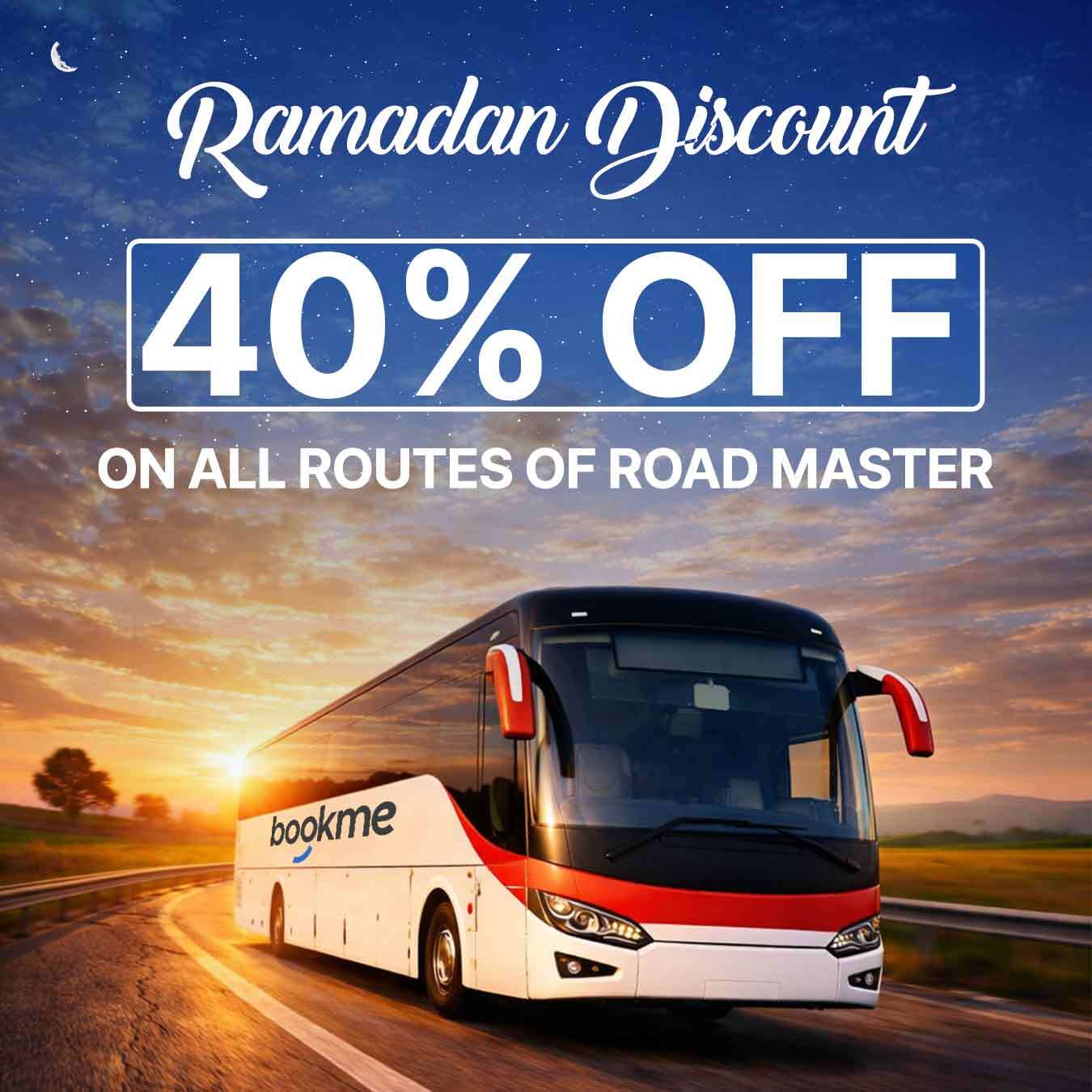 Roadmaster 40% OFF on All routes Roadmaster 40% OFF on All routes